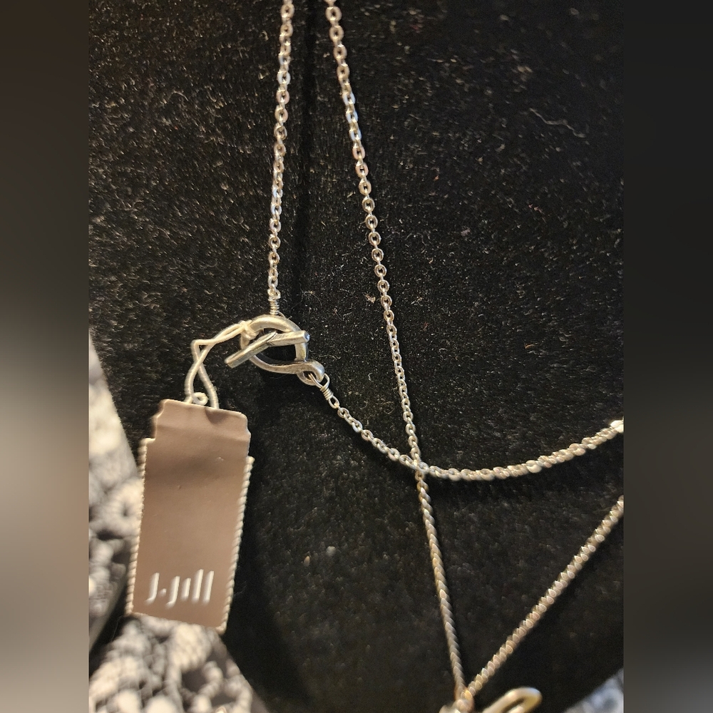 J. Jill Silver Tone Dragonfly 30" Necklace NWT - Picture 2 of 4